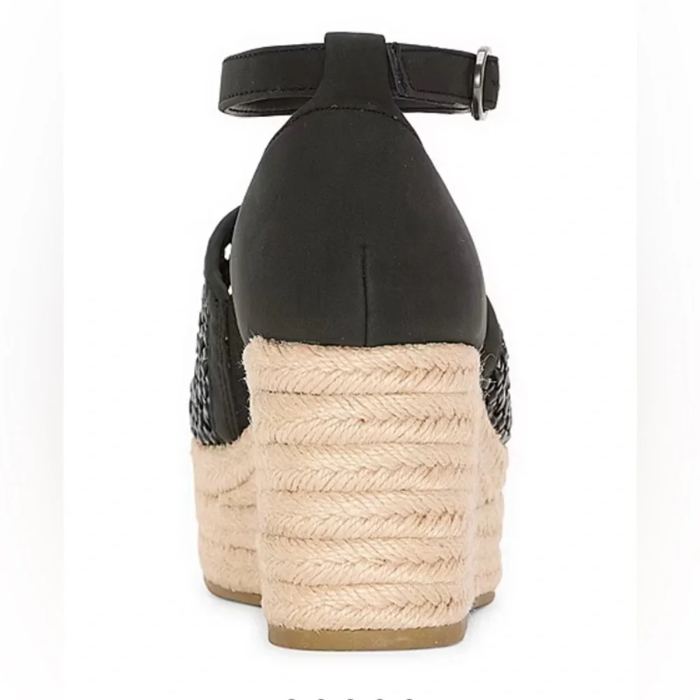 a.n.a Size 10 Women’s Black Lisa Wedge Sandals, New With Tags.